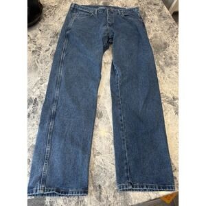 Men's Wrangler Jeans 36x32 Darker Blue